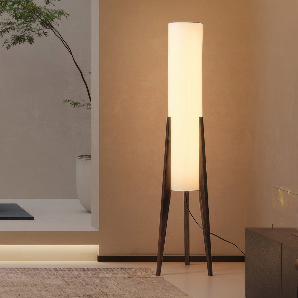Walnut Wood Floor Lamp