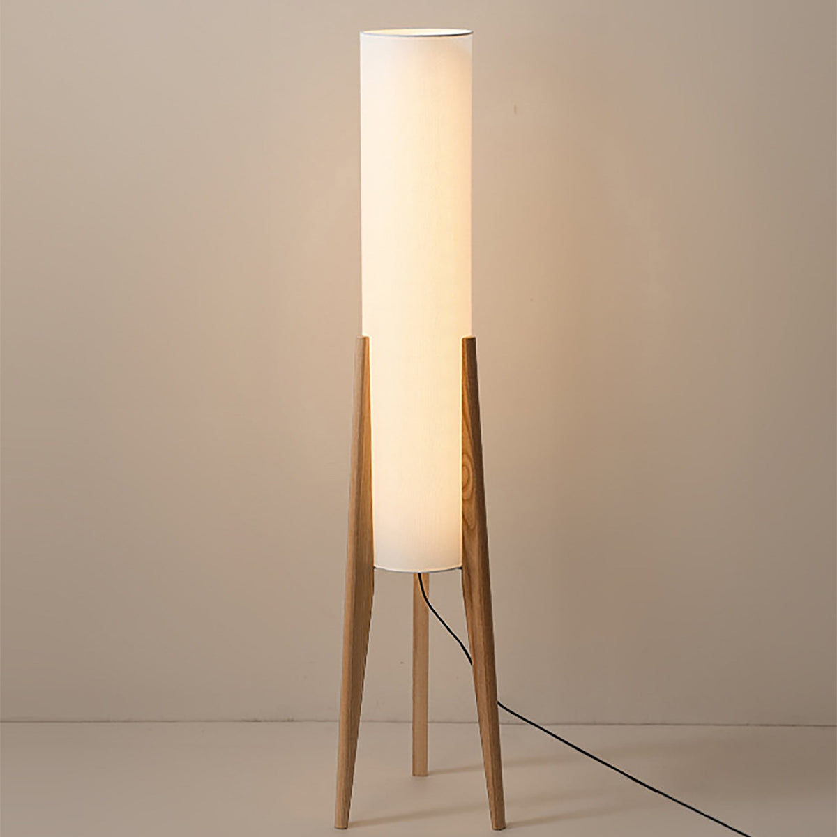 Walnut Wood Floor Lamp