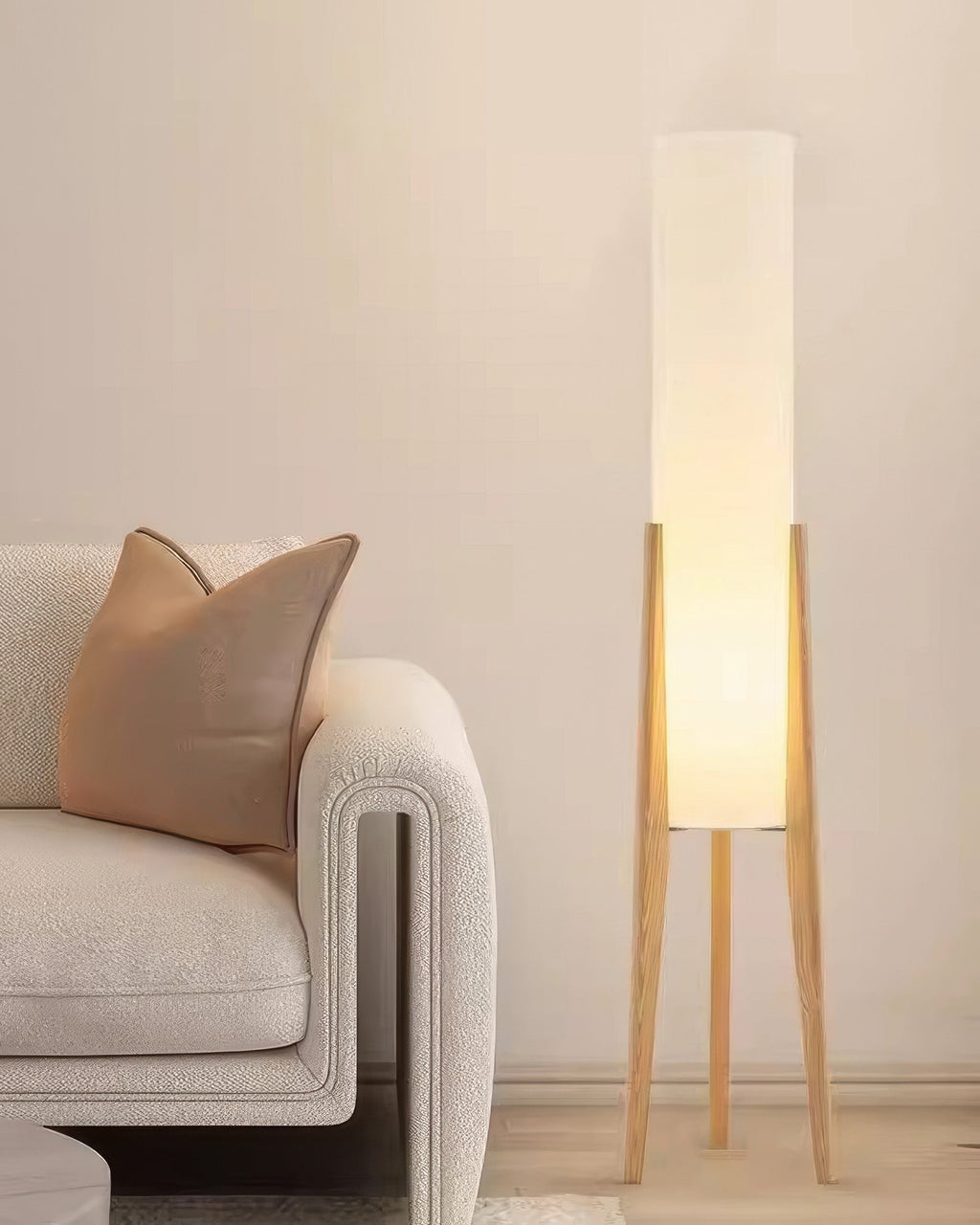 Walnut Wood Floor Lamp