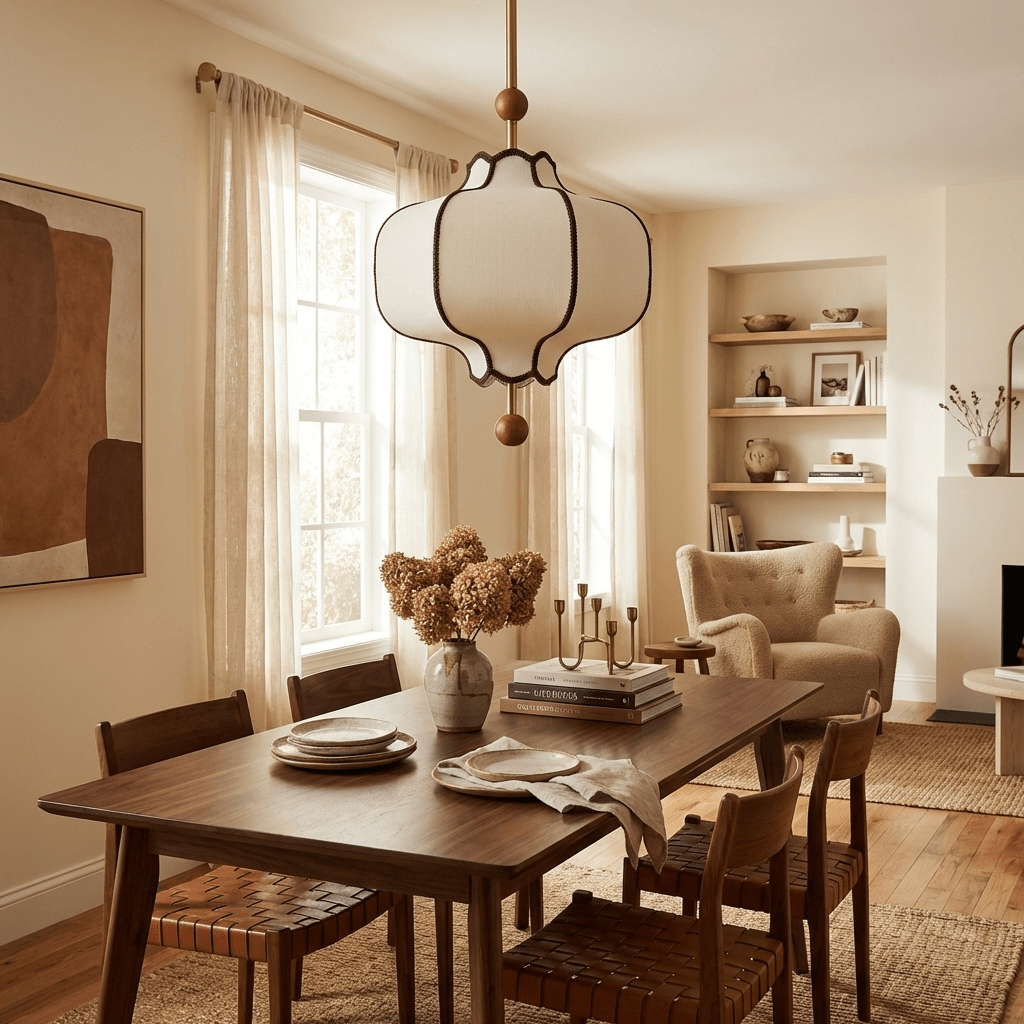 Lantern Fabric Pendant Light