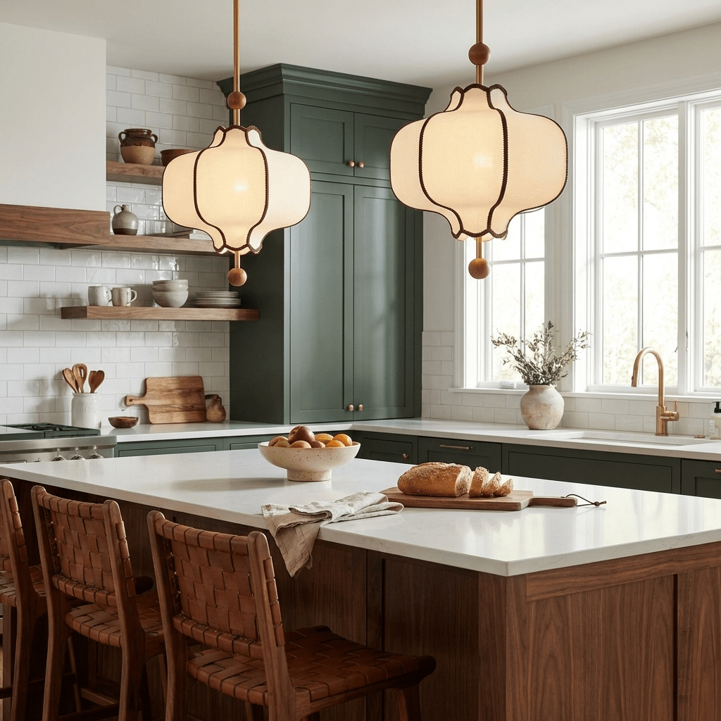 Lantern Fabric Pendant Light