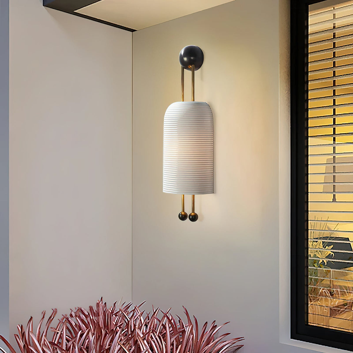 Lantern Glass Wall Sconce