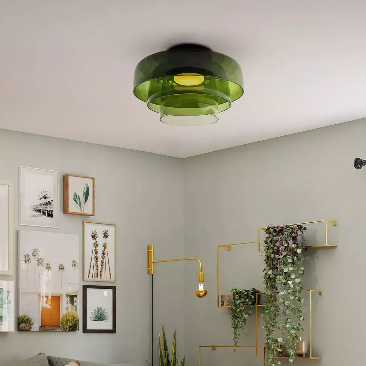 Levels Layered Glass Ceiling Light