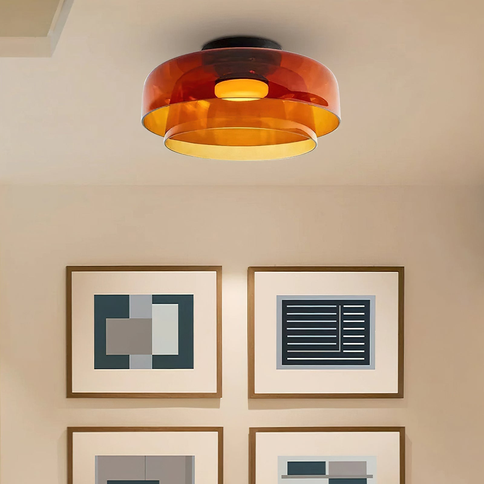 Levels Layered Glass Ceiling Light