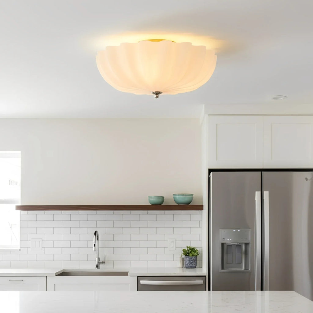 Liorah Daisy Glass Semi-Flush Ceiling Light