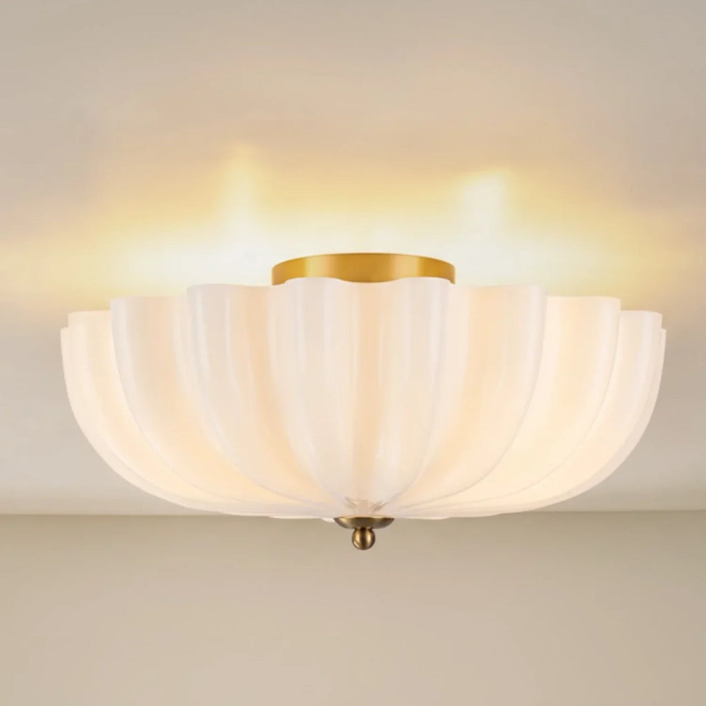 Liorah Daisy Glass Semi-Flush Ceiling Light
