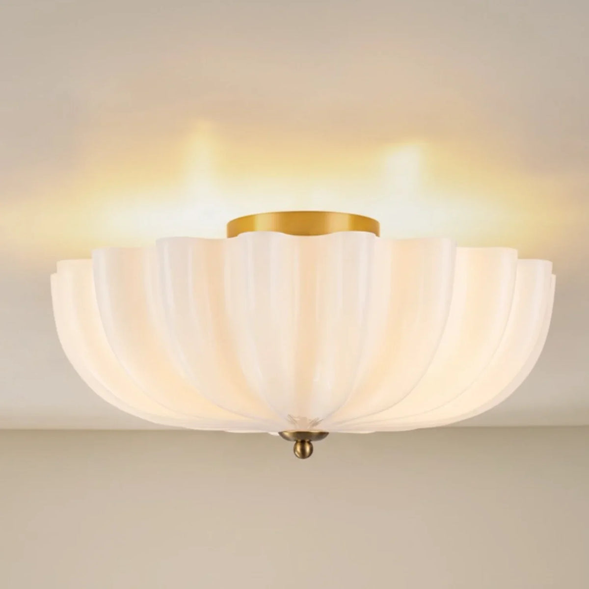 Liorah Daisy Glass Semi-Flush Ceiling Light