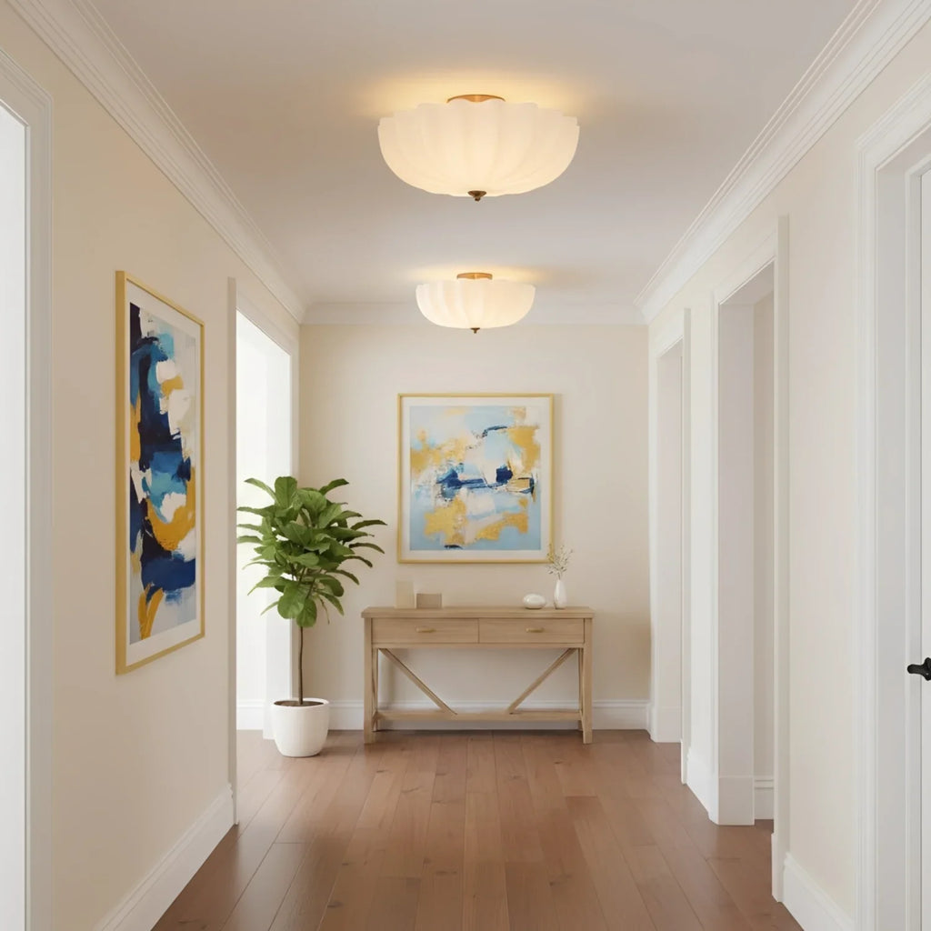 Liorah Daisy Glass Semi-Flush Ceiling Light