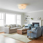 Liorah Daisy Glass Semi-Flush Ceiling Light