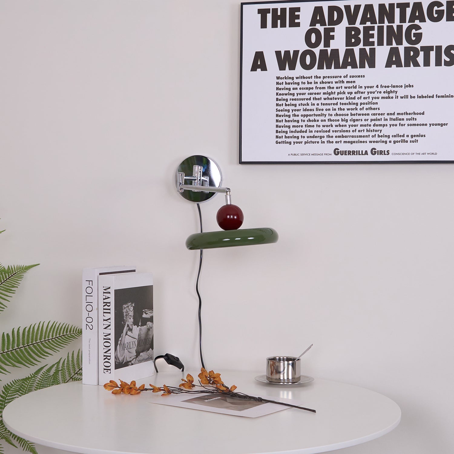 Lola Plug-In Disc Wall Light