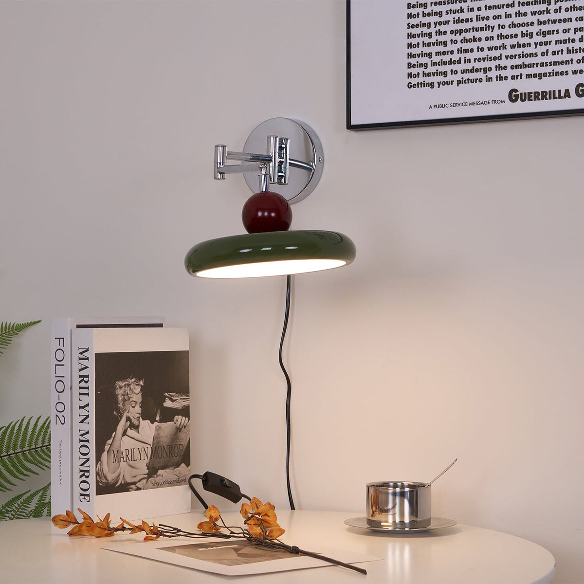 Lola Plug-In Disc Wall Light