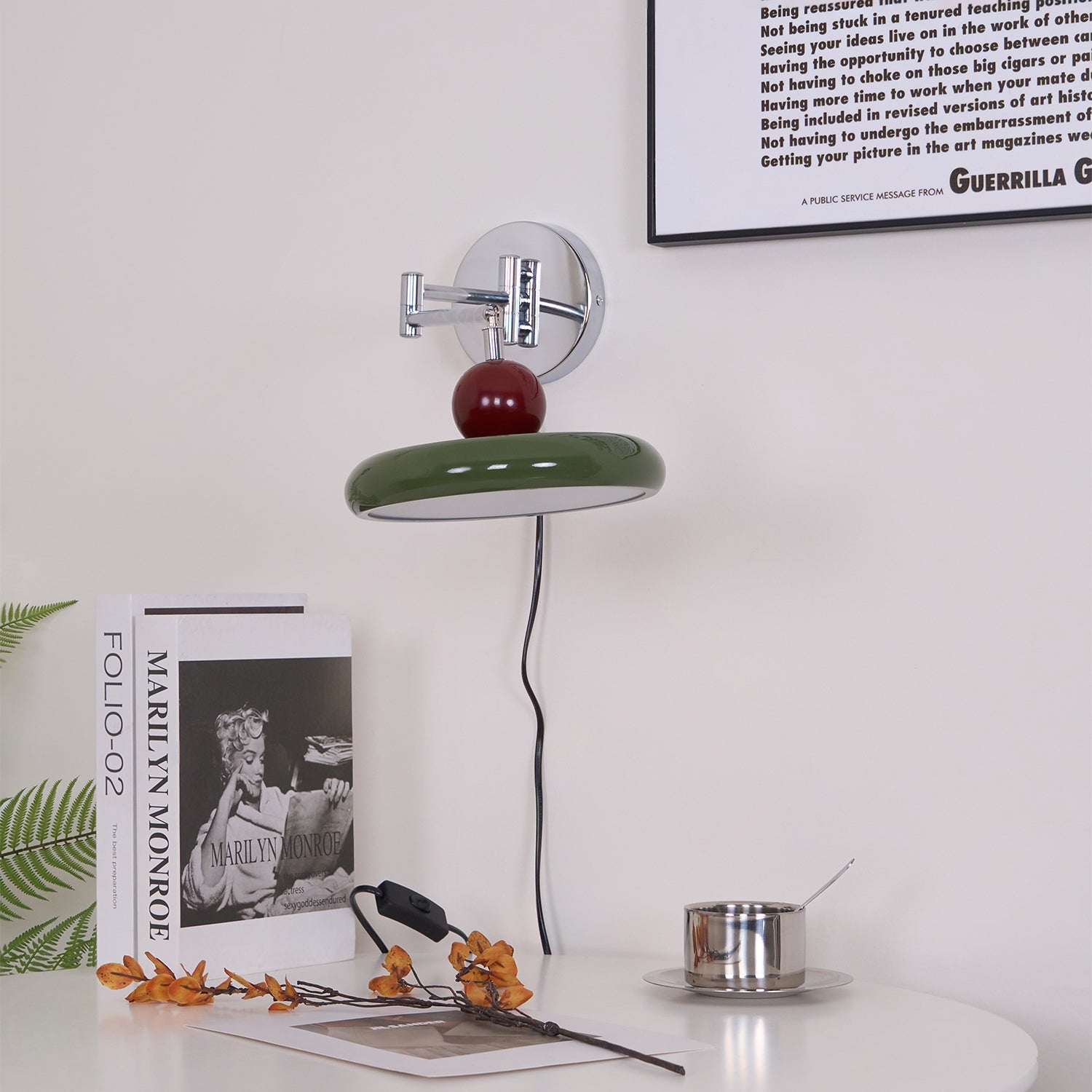 Lola Plug-In Disc Wall Light