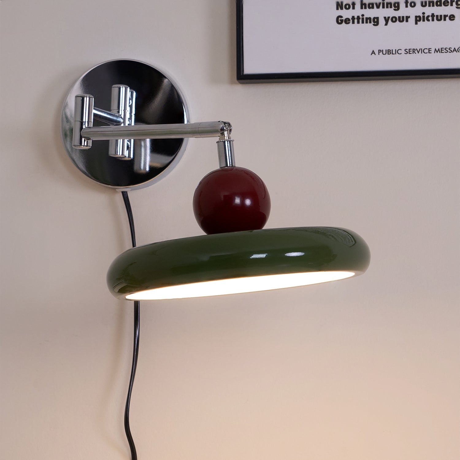 Lola Plug-In Disc Wall Light