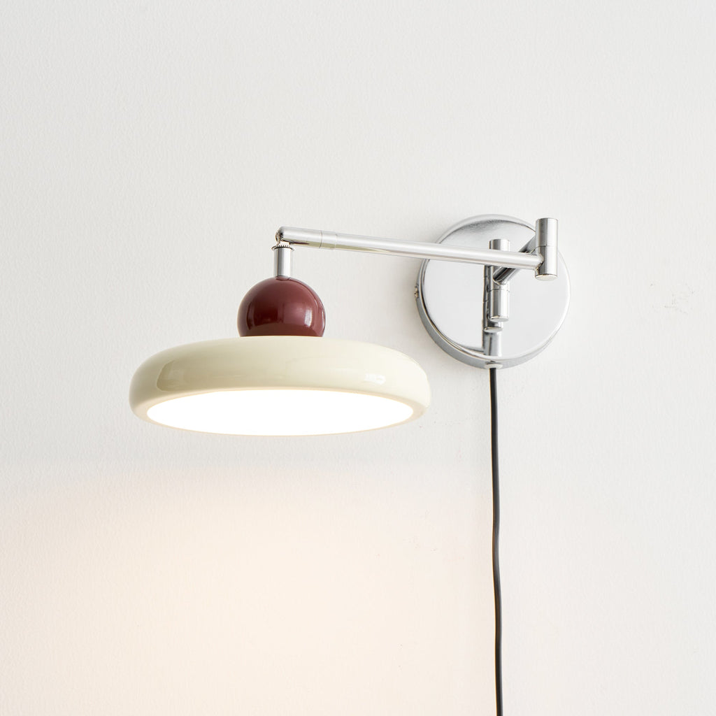 Lola Plug-In Disc Wall Light