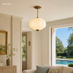 Eloise Pumpkin Glass Semi-Flush Light