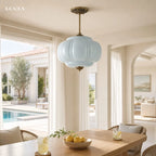 Eloise Pumpkin Glass Semi-Flush Light