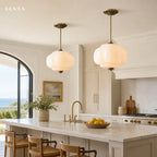 Eloise Pumpkin Glass Semi-Flush Light