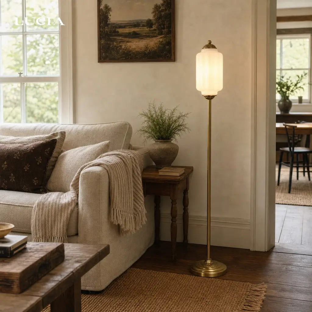 Eloise Textured Glass Floor Lamp