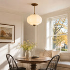 Eloise Pumpkin Glass Semi-Flush Light