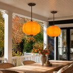 Eloise Pumpkin Glass Semi-Flush Light