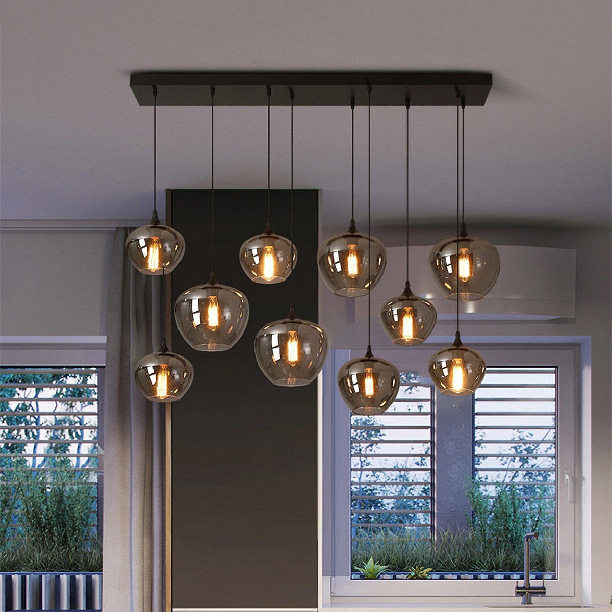 Hand-Blown Glass Pendant Light