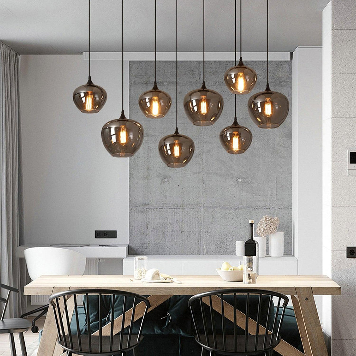 Hand-Blown Glass Pendant Light