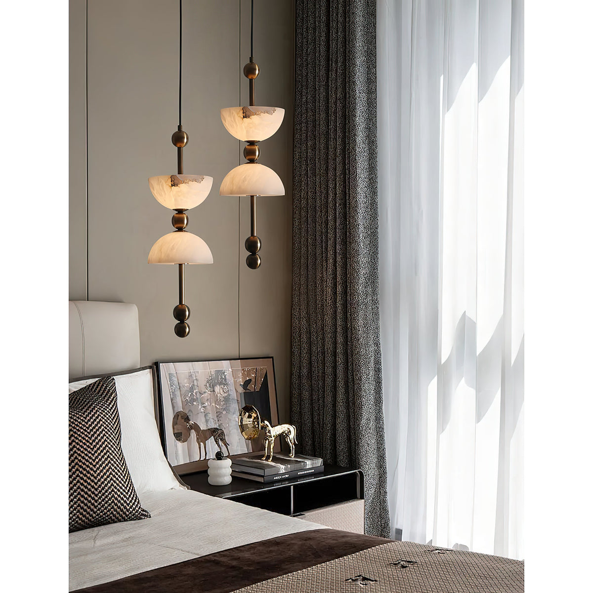 Lyra Alabaster Pendant Light