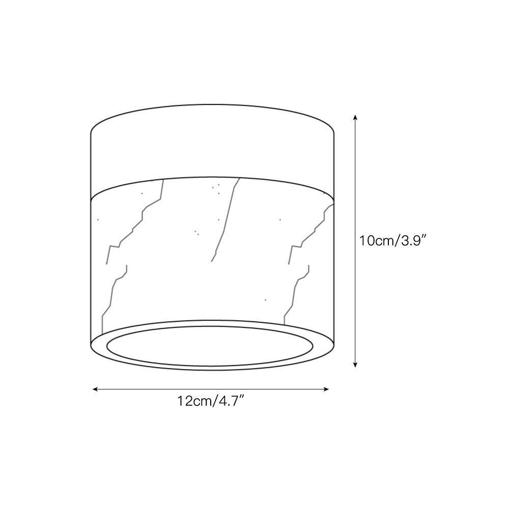 Round Marble Ceiling Light
