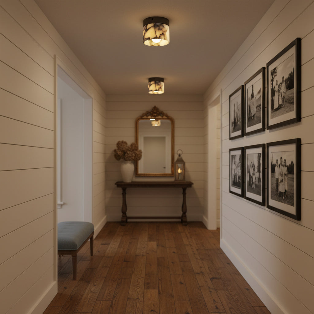Round Marble Ceiling Light