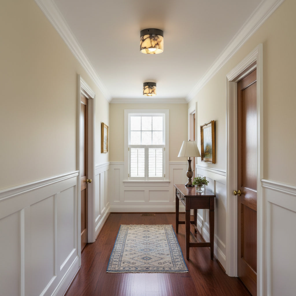 Round Marble Ceiling Light