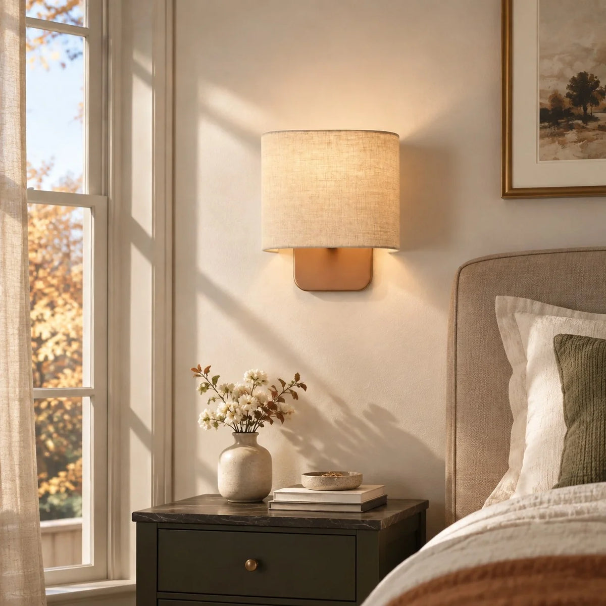 Maris Linen Shade Wall Sconce