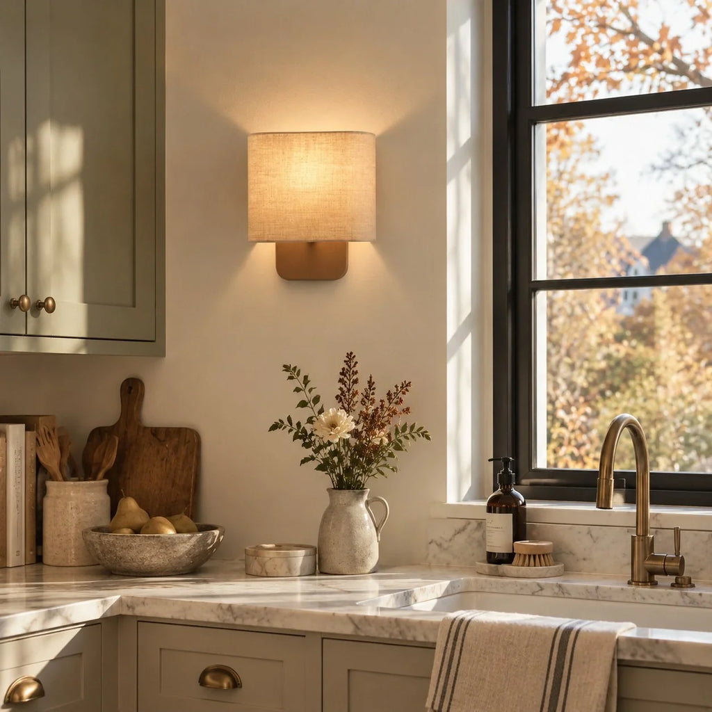 Maris Linen Shade Wall Sconce