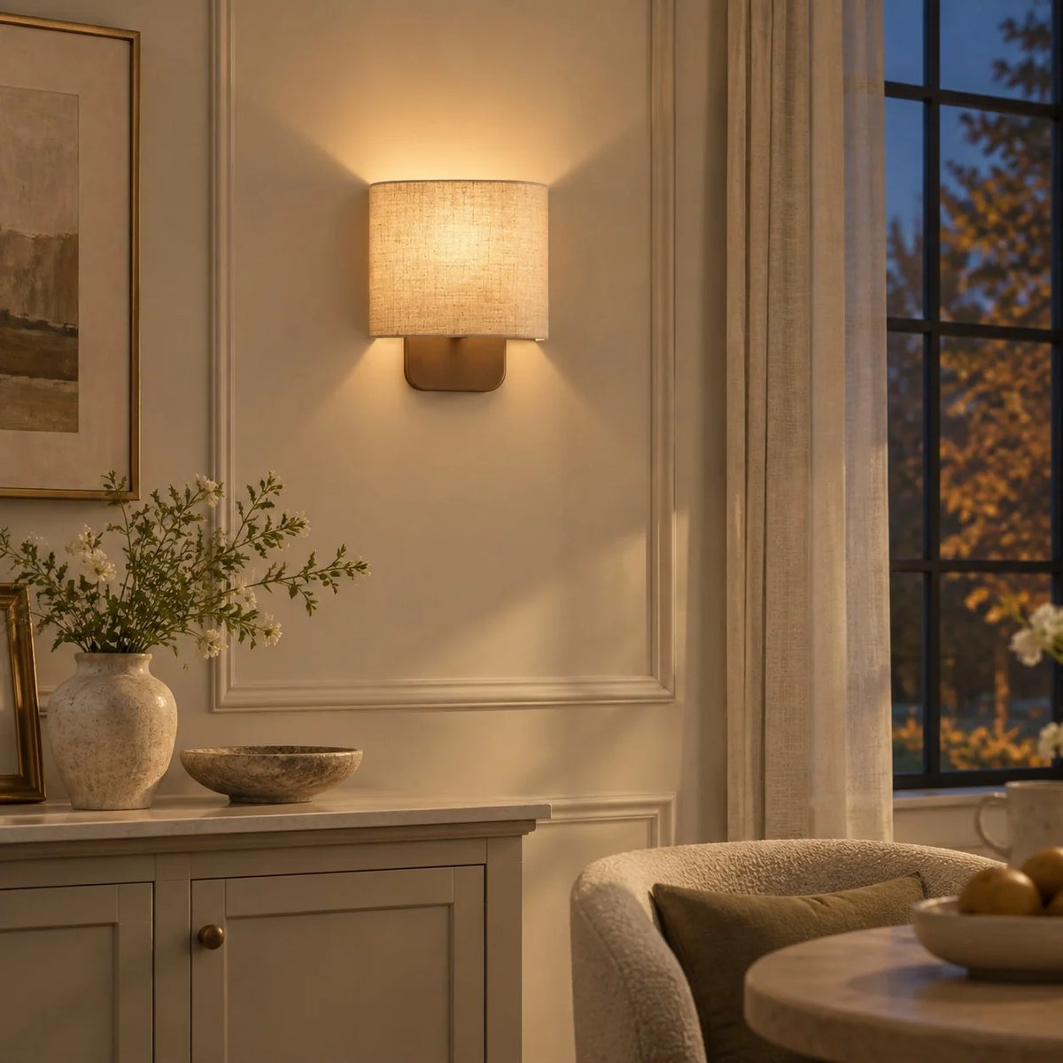 Maris Linen Shade Wall Sconce