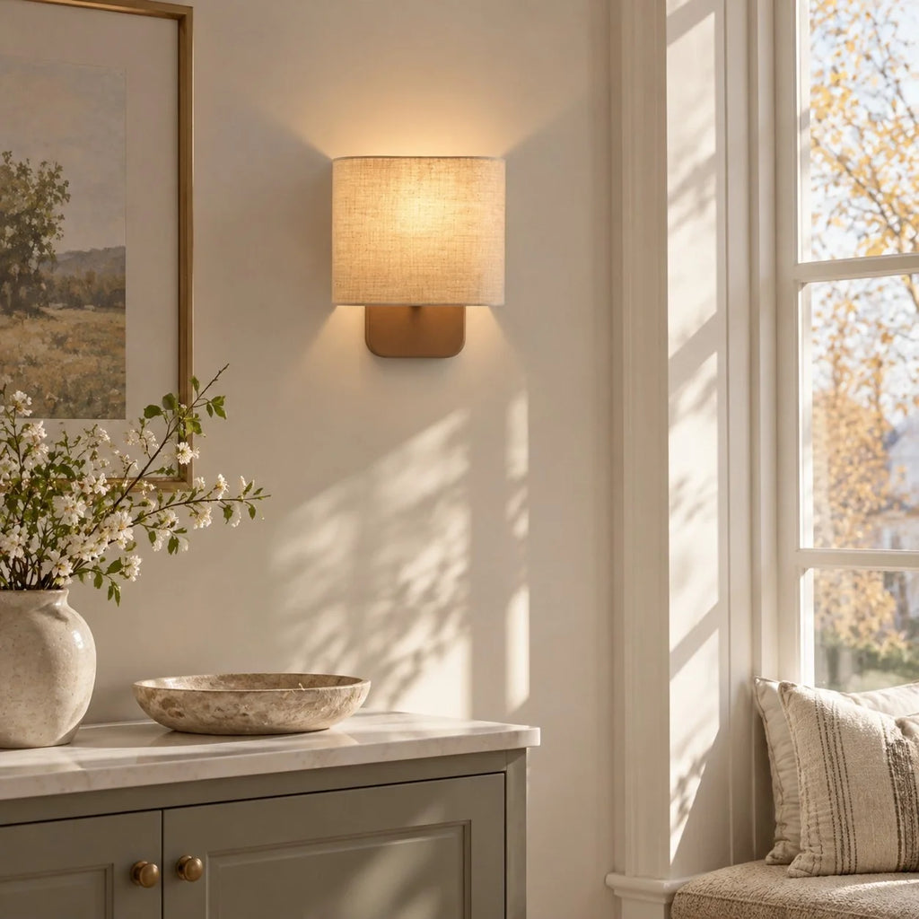 Maris Linen Shade Wall Sconce