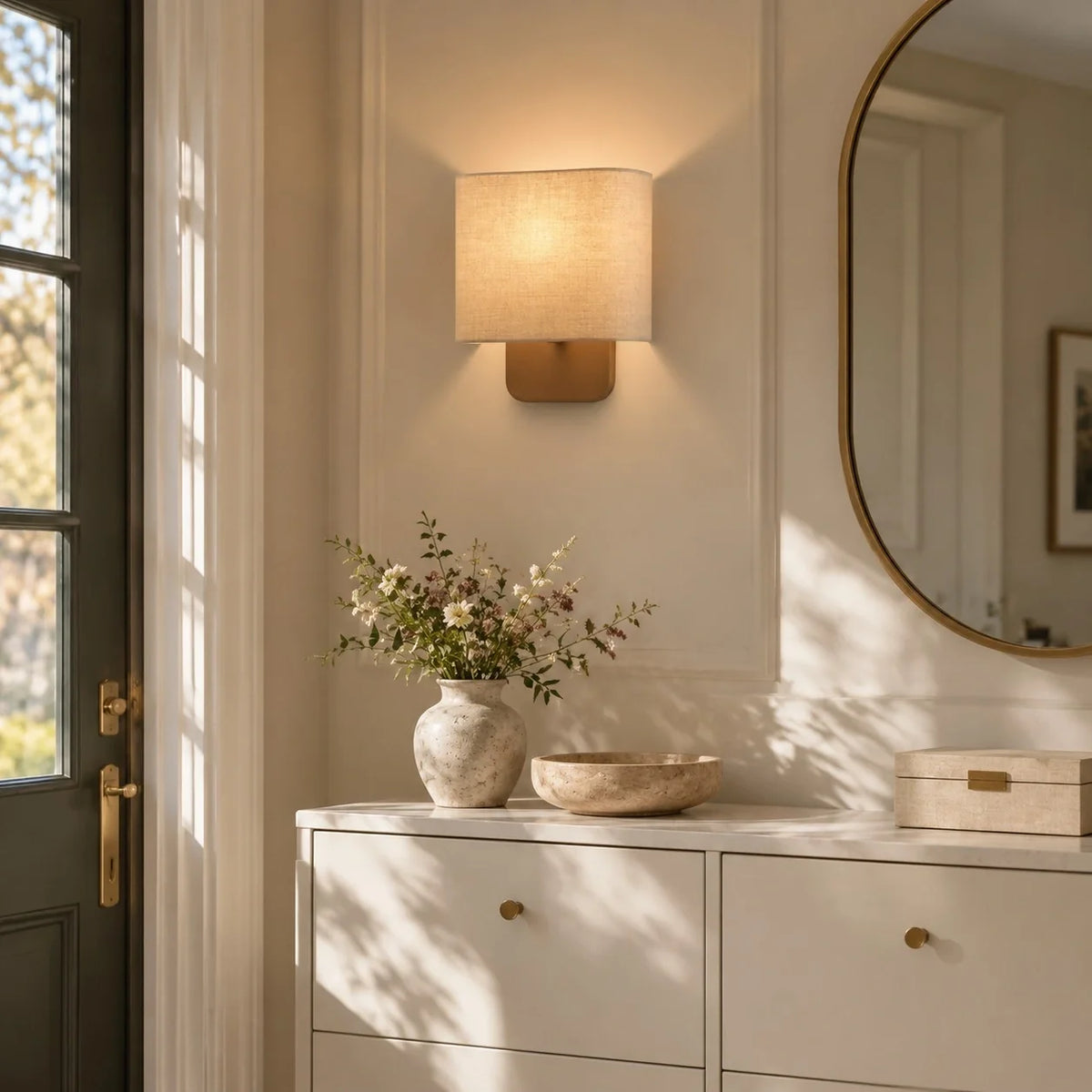 Maris Linen Shade Wall Sconce