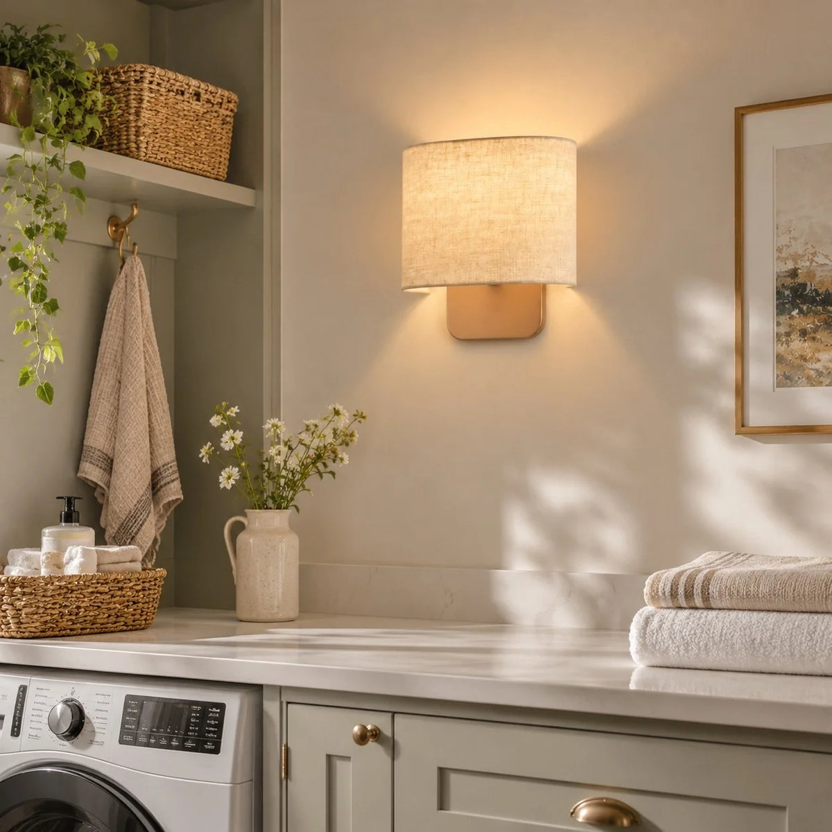 Maris Linen Shade Wall Sconce