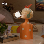 Bubble Girls Glass Table Lamp