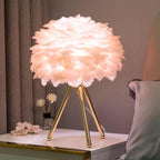 Feather Table Lamp – Dimmable LED Light