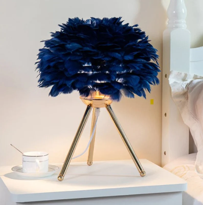 Feather Table Lamp – Dimmable LED Light
