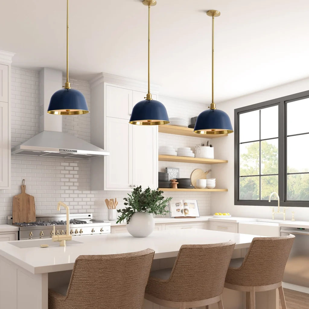 Bell-Shaped Industrial Pendant Light