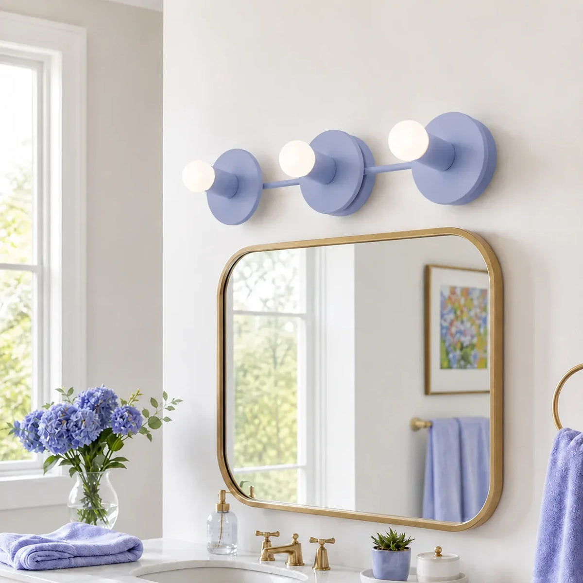 Spherical 3-Light Vanity Wall Fixture