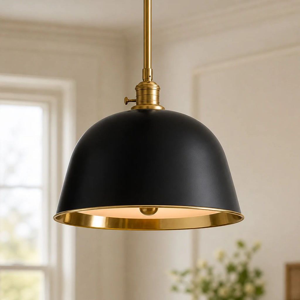 Bell-Shaped Industrial Pendant Light