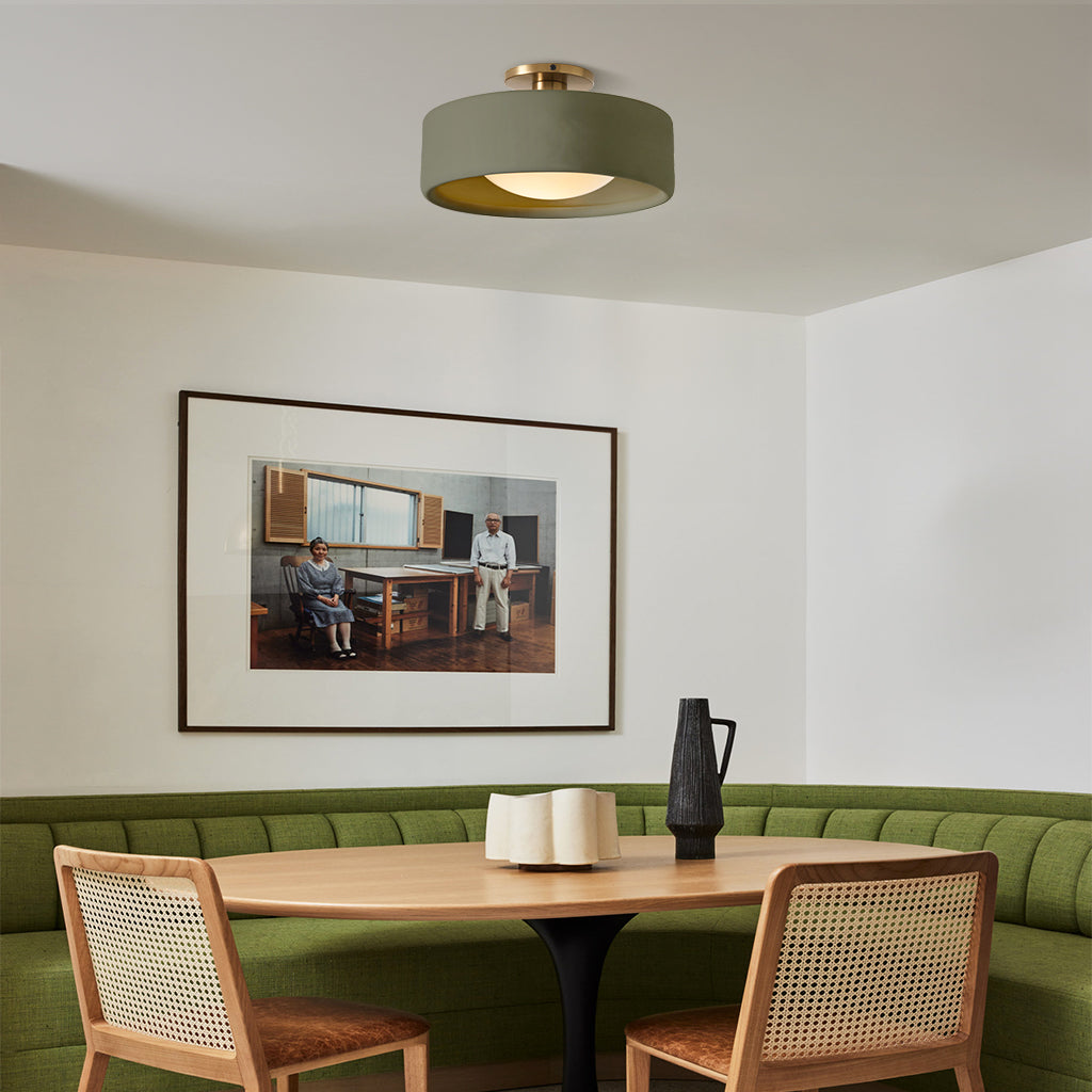 Modern Porcelain Semi-Flush Ceiling Light