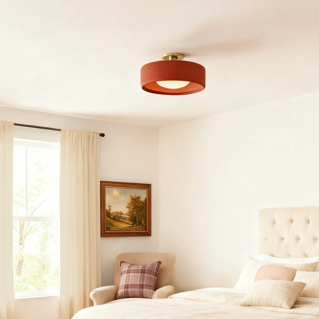 Modern Porcelain Semi-Flush Ceiling Light