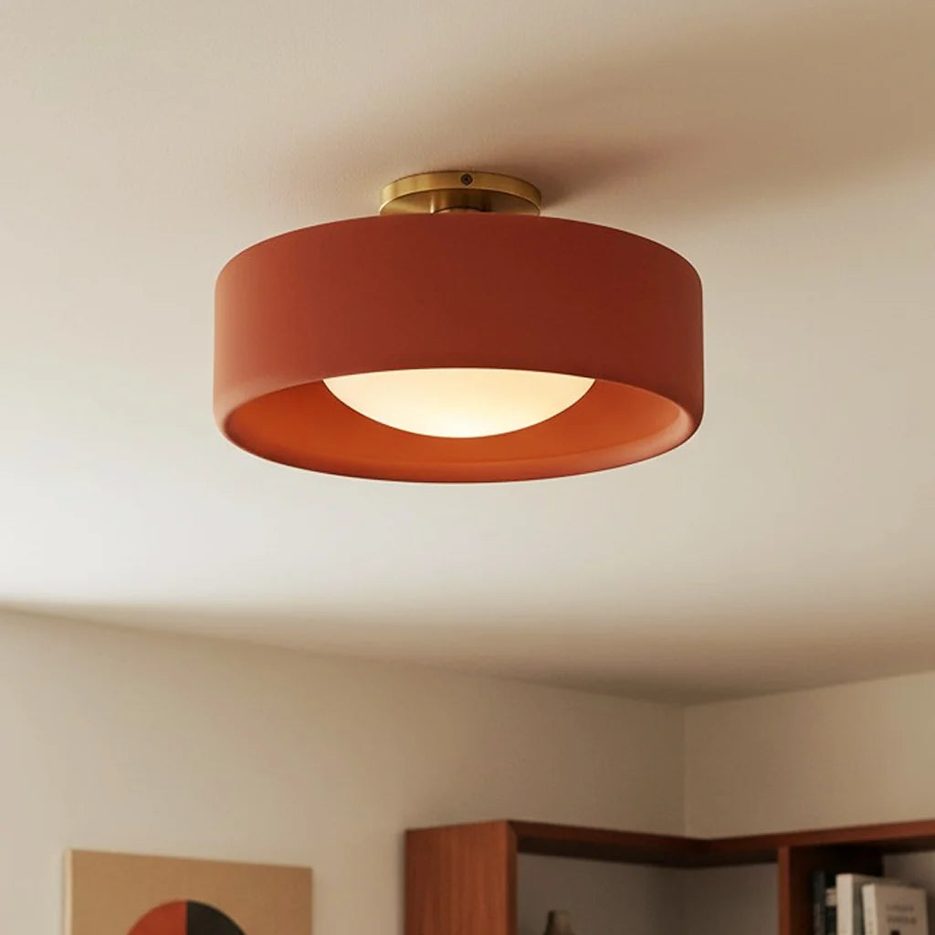 Modern Porcelain Semi-Flush Ceiling Light