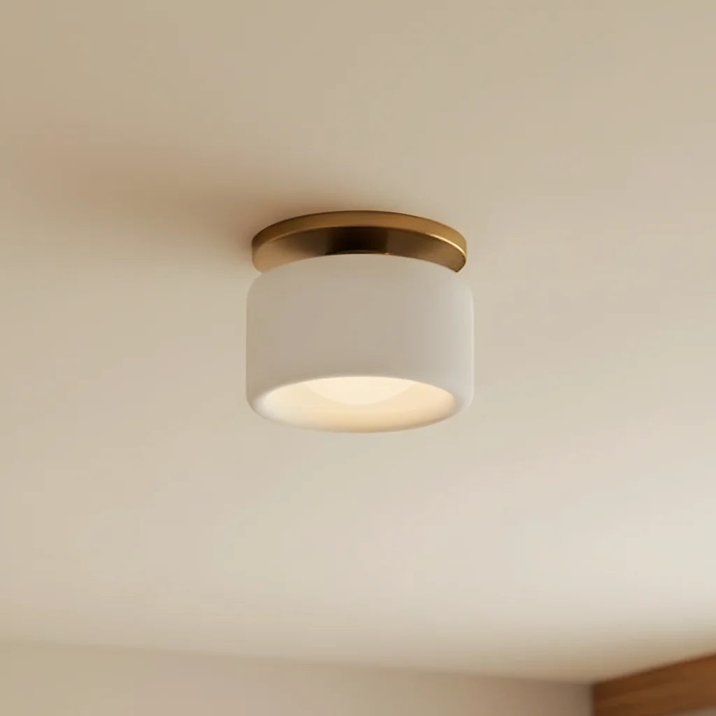 Modern Porcelain Semi-Flush Ceiling Light