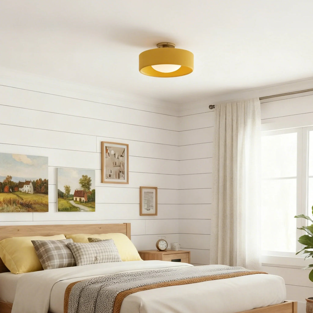 Modern Porcelain Semi-Flush Ceiling Light