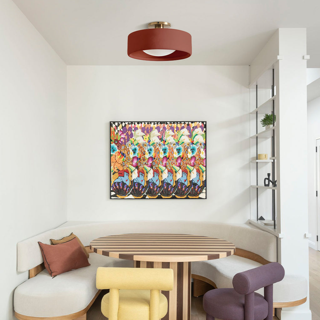 Modern Porcelain Semi-Flush Ceiling Light