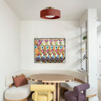 Modern Porcelain Semi-Flush Ceiling Light