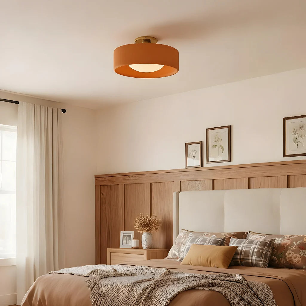 Modern Porcelain Semi-Flush Ceiling Light